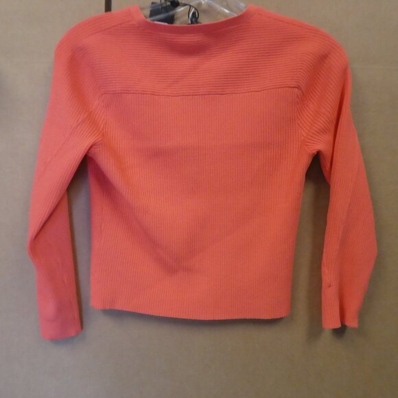 Rag & Bone Asher Vee Cardigan size  Small Petite (crop 3/4) Coral - Picture 2 of 12
